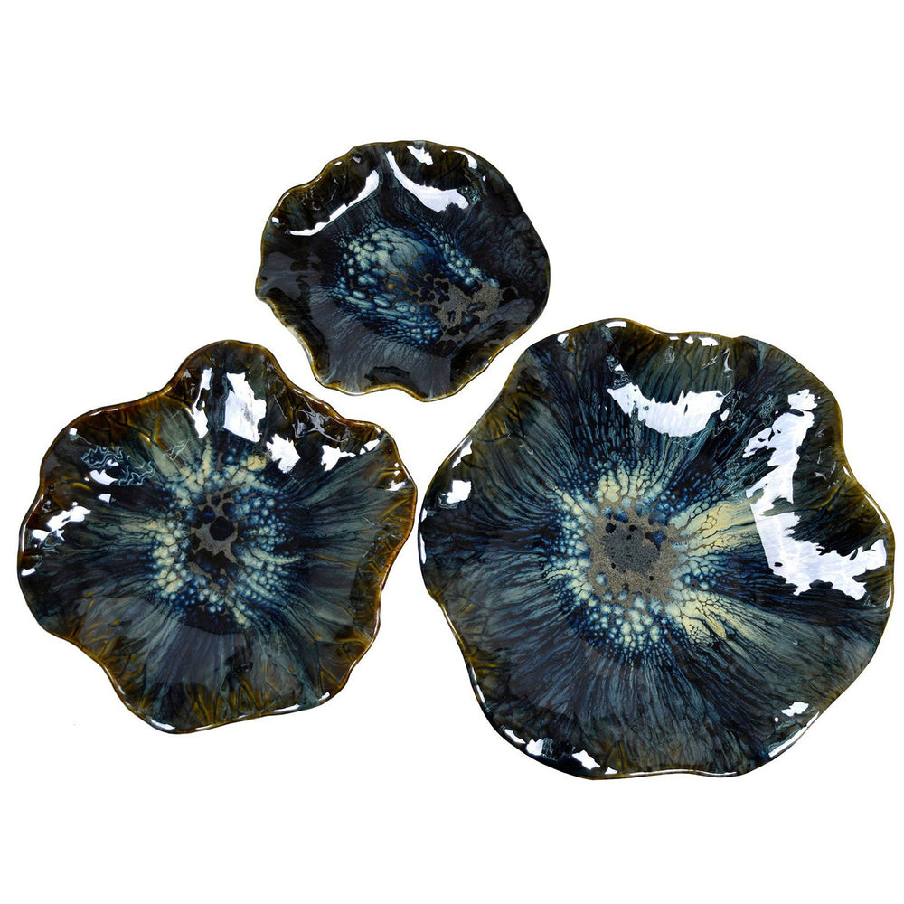 Southbay Trays, Blue, Set of 3-Accessories-High Fashion Home