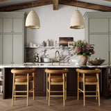 Spara Vegan Leather Counter Stool, Cognac-Furniture - Chairs-High Fashion Home