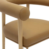 Spara Vegan Leather Dining Chair, Cognac, Set of 2-Furniture - Chairs-High Fashion Home