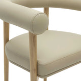 Spara Vegan Leather Dining Chair, Taupe, Set of 2-Furniture - Chairs-High Fashion Home