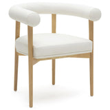 Spara Vegan Leather Dining Chair, White, Set of 2-Furniture - Chairs-High Fashion Home