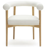 Spara Vegan Leather Dining Chair, White, Set of 2-Furniture - Chairs-High Fashion Home