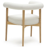 Spara Vegan Leather Dining Chair, White, Set of 2-Furniture - Chairs-High Fashion Home