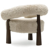 Spara Vegan Shearling Accent Chair, Natural-Furniture - Chairs-High Fashion Home
