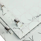 Sparkly Geo Glass Trays, Silver-Accessories-High Fashion Home
