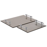 Sparkly Glass Trays, Gold-Accessories-High Fashion Home