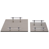 Sparkly Glass Trays, Gold-Accessories-High Fashion Home