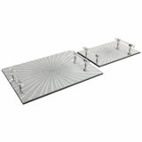 Sparkly Starburst Glass Trays, Silver-Accessories-High Fashion Home