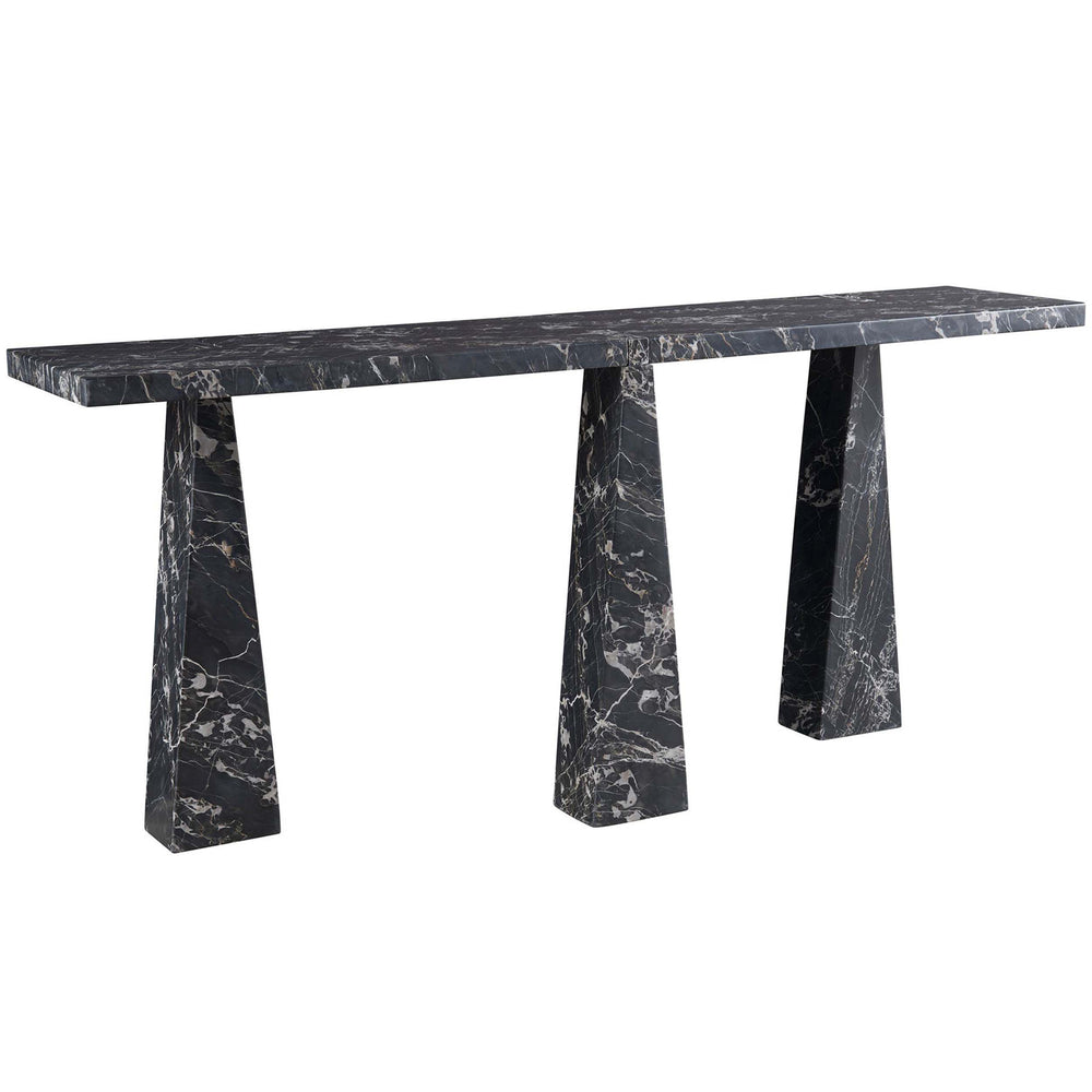 Spectrum Sofa Table, Golden Portoro Marble-Furniture - Accent Tables-High Fashion Home