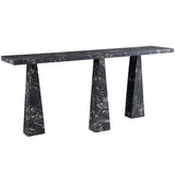Spectrum Sofa Table, Golden Portoro Marble-Furniture - Accent Tables-High Fashion Home