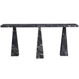 Spectrum Sofa Table, Golden Portoro Marble-Furniture - Accent Tables-High Fashion Home