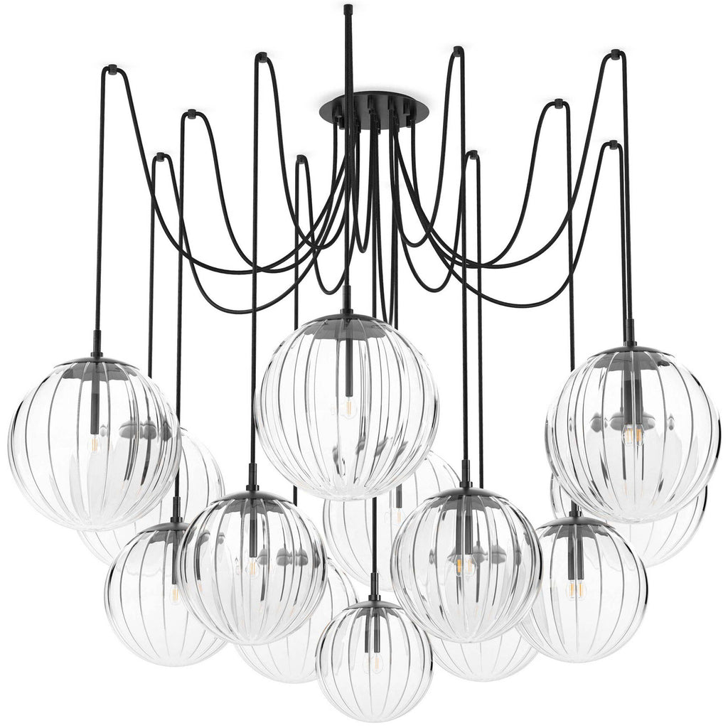 Spider Chandelier, Black Gunmetal High Fashion Home