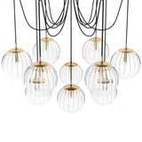 Spider Chandelier, Burnished Brass-Lighting-High Fashion Home