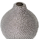 Spiked Vase, Silver-Accessories-High Fashion Home
