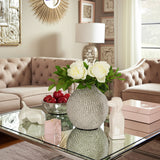 Spiked Vase, Silver-Accessories-High Fashion Home