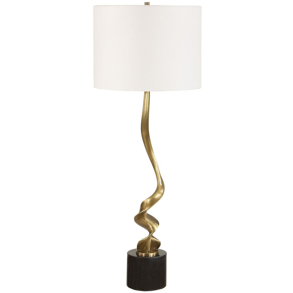 Spiraling Cordless Buffet Lamp, Gold