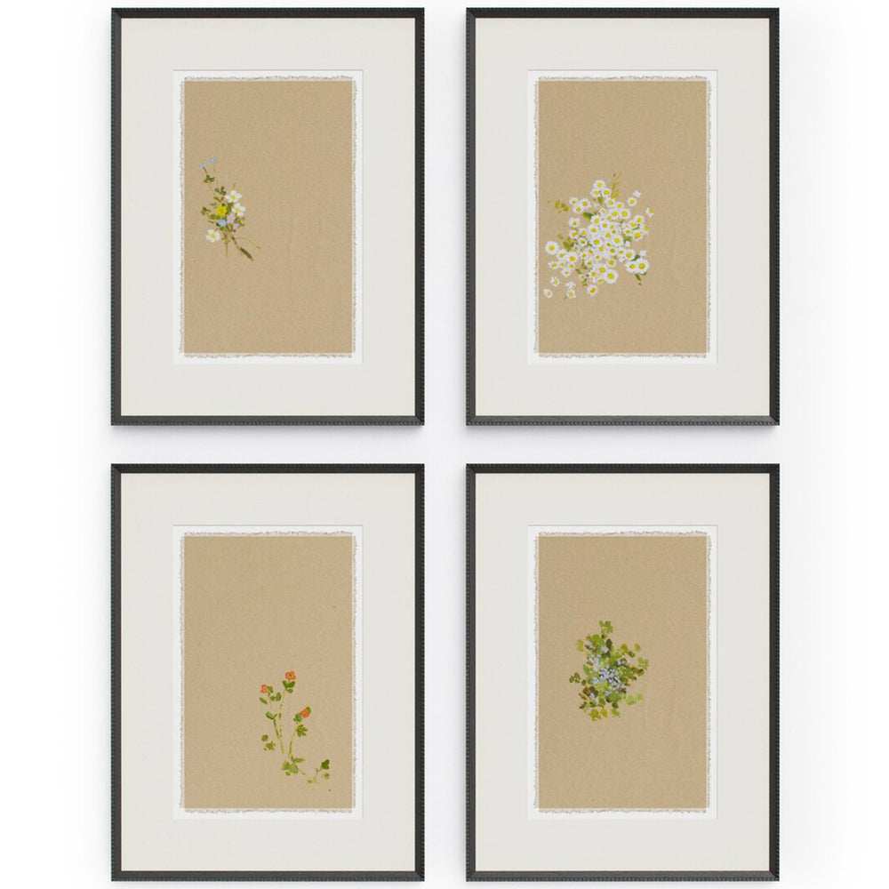 Sprig Symphony Set Framed by Brittany Smith, Brimfield Black by Four Hands