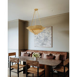 Spring Valley Chandelier, Vintage Gold Leaf