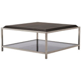 Square Coffee Table, Brown-Furniture - Accent Tables-High Fashion Home