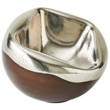 Squished Bowl, Platinum Crackle