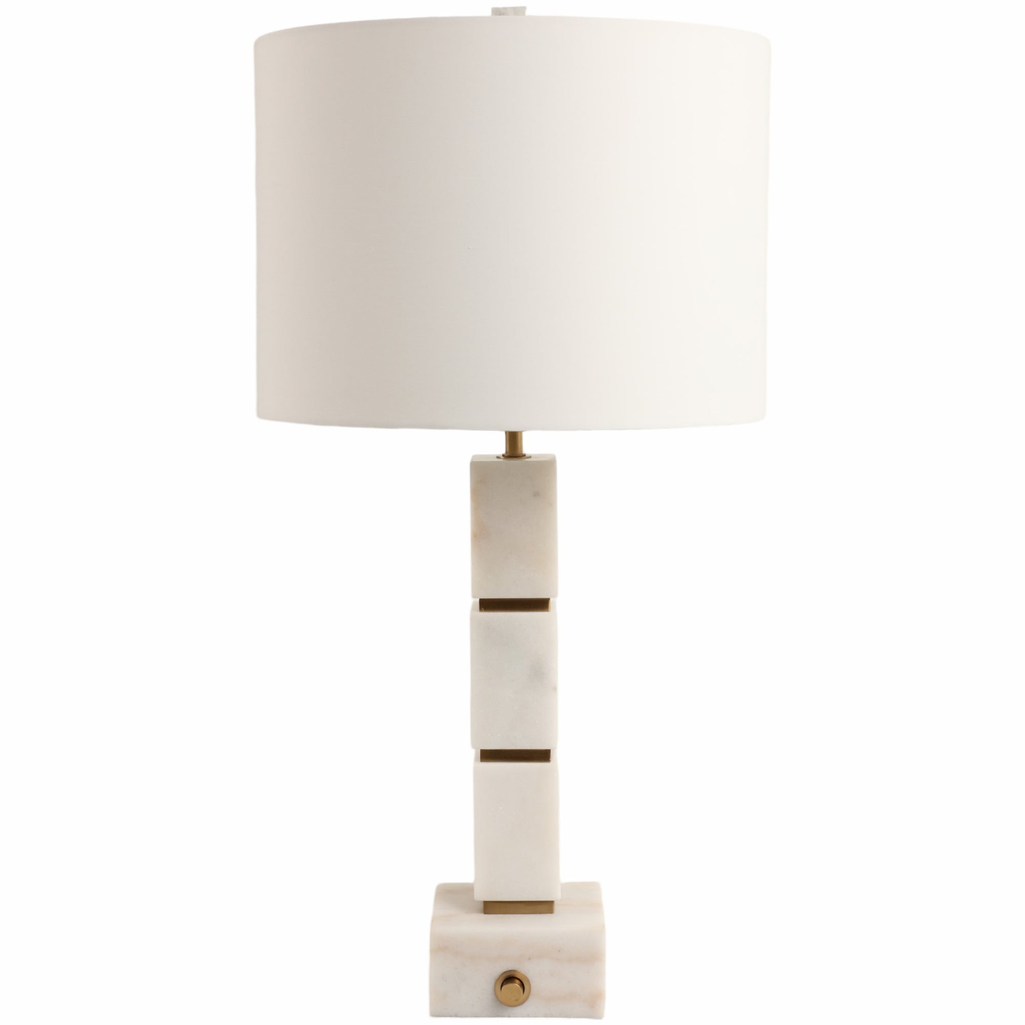 Stacked Marble Cubes Table Lamp, White – High Fashion Home