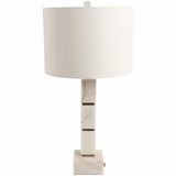 Stacked Marble Cubes Table Lamp, White-Lighting-High Fashion Home