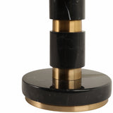 Stacked Marble Lamp, Black/Gold-Lighting-High Fashion Home