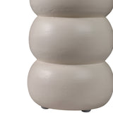 Stacked Ring Accent Table, White