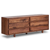 Stafford 6 Drawer Dresser, Walnut Natural by Four Hands-Furniture - Storage-High Fashion Home