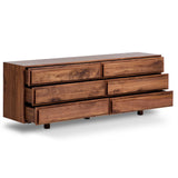 Stafford 6 Drawer Dresser, Walnut Natural by Four Hands-Furniture - Storage-High Fashion Home