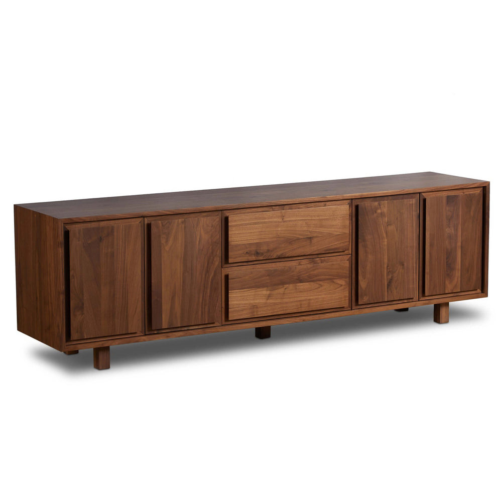 Stafford Media Console, Walnut Natural by Four Hands-Furniture - Storage-High Fashion Home