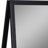 Standing Mirror w/Shelves, Black