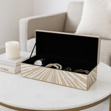 Starburst Glass Box, Gold-Accessories-High Fashion Home