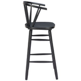 Stenger Barstool & Counter Stool, Black