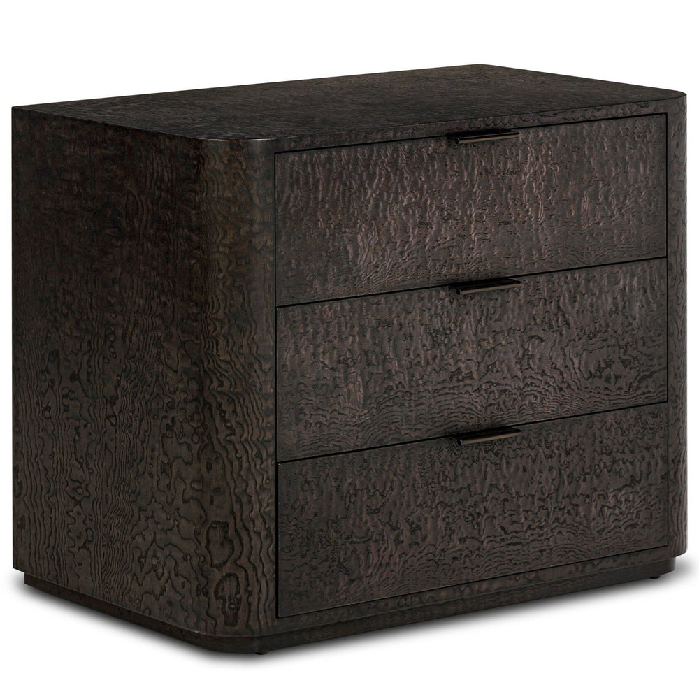 Stenson 3 Drawer Nightstand, Dark Tamo by Four Hands-Furniture - Bedroom-High Fashion Home