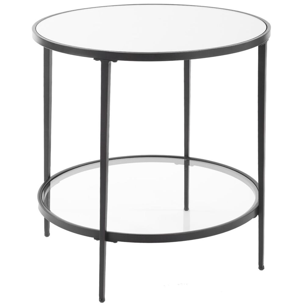 Stephano End Table, Satin Black-Furniture - Accent Tables-High Fashion Home