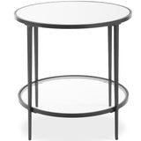 Stephano End Table, Satin Black-Furniture - Accent Tables-High Fashion Home