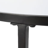 Stephano End Table, Satin Black-Furniture - Accent Tables-High Fashion Home