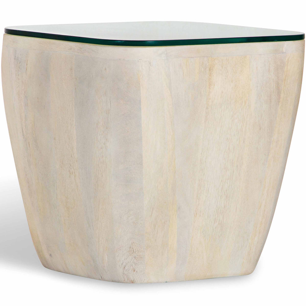 Stepwell Side Table, Whitewash
