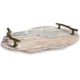 Stone and Twig Tray, Pink-Accessories-High Fashion Home