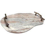 Stone and Twig Tray, Pink-Accessories-High Fashion Home