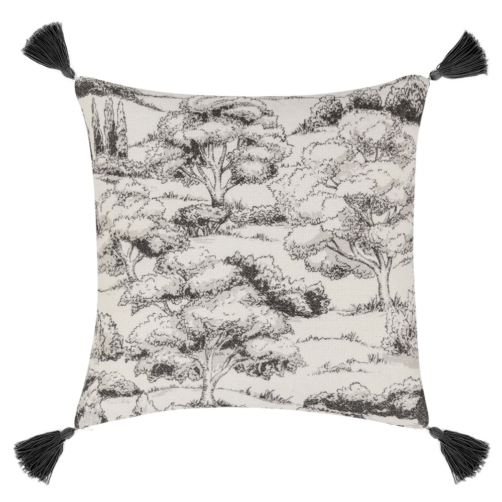 Stonework Pillow, Charcoal-Accessories-High Fashion Home