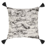 Stonework Pillow, Charcoal-Accessories-High Fashion Home