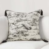 Stonework Pillow, Charcoal-Accessories-High Fashion Home
