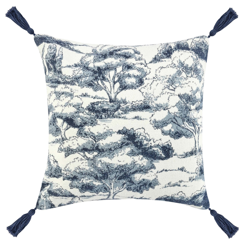 Stonework Pillow, Denim Blue-Accessories-High Fashion Home