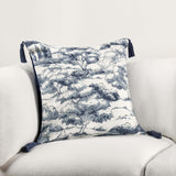 Stonework Pillow, Denim Blue-Accessories-High Fashion Home