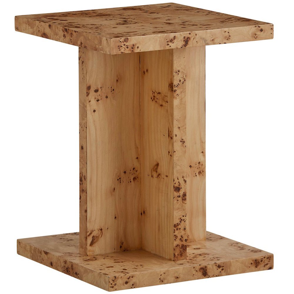 Stowe End Table, Toasted Burl-Furniture - Accent Tables-High Fashion Home