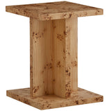 Stowe End Table, Toasted Burl-Furniture - Accent Tables-High Fashion Home