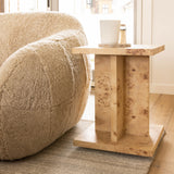 Stowe End Table, Toasted Burl-Furniture - Accent Tables-High Fashion Home