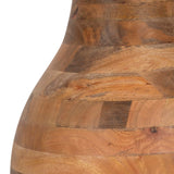 Striped Wood Coffee Table, Natural-Furniture - Accent Tables-High Fashion Home